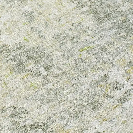 Sage Charcoal And Ivory Abstract Washable Indoor Outdoor Area Rug Photo 7
