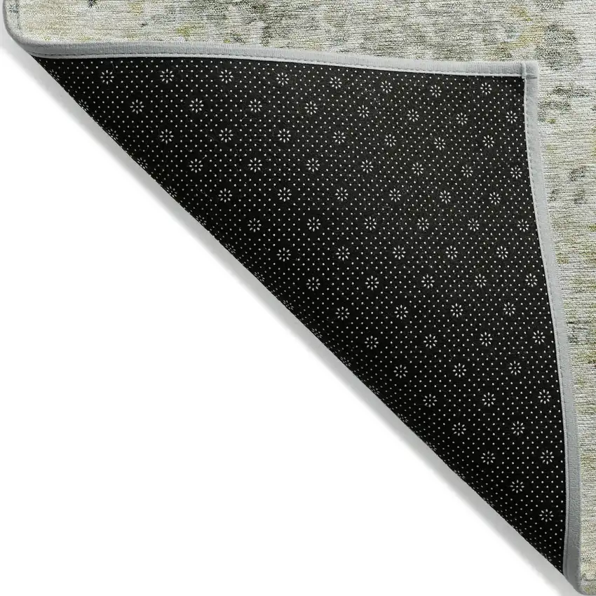 Sage Charcoal And Ivory Abstract Washable Indoor Outdoor Area Rug Photo 3