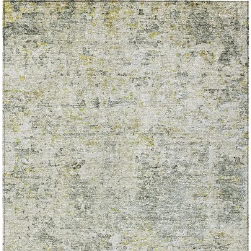 Sage Charcoal And Ivory Abstract Washable Indoor Outdoor Area Rug Photo 6
