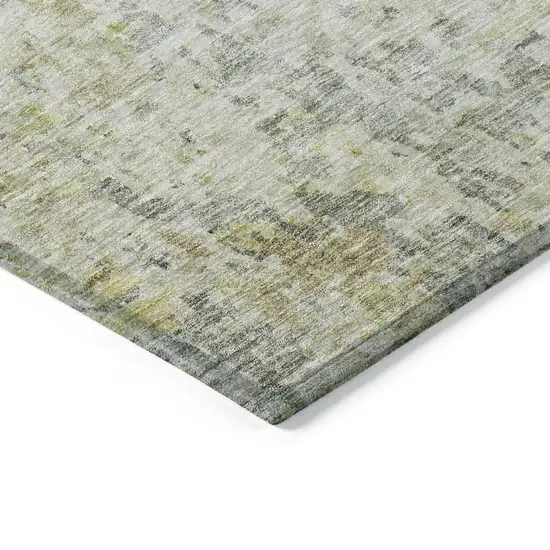Sage Charcoal And Ivory Abstract Washable Indoor Outdoor Area Rug Photo 4