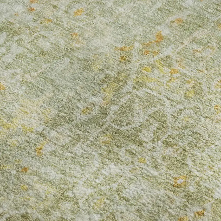 Sage Gold And Copper Oriental Washable Area Rug With UV Protection Photo 2
