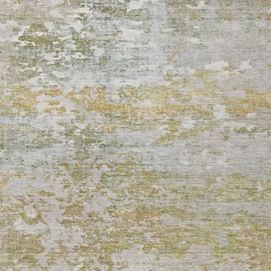 Sage Gold And Ivory Abstract Washable Indoor Outdoor Area Rug Photo 3
