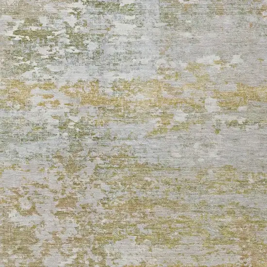 Sage Gold And Ivory Abstract Washable Indoor Outdoor Area Rug Photo 3