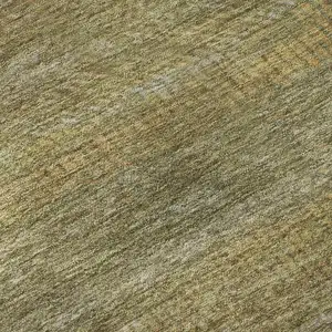 Photo of Sage Gold And Khaki Striped Washable Area Rug With UV Protection