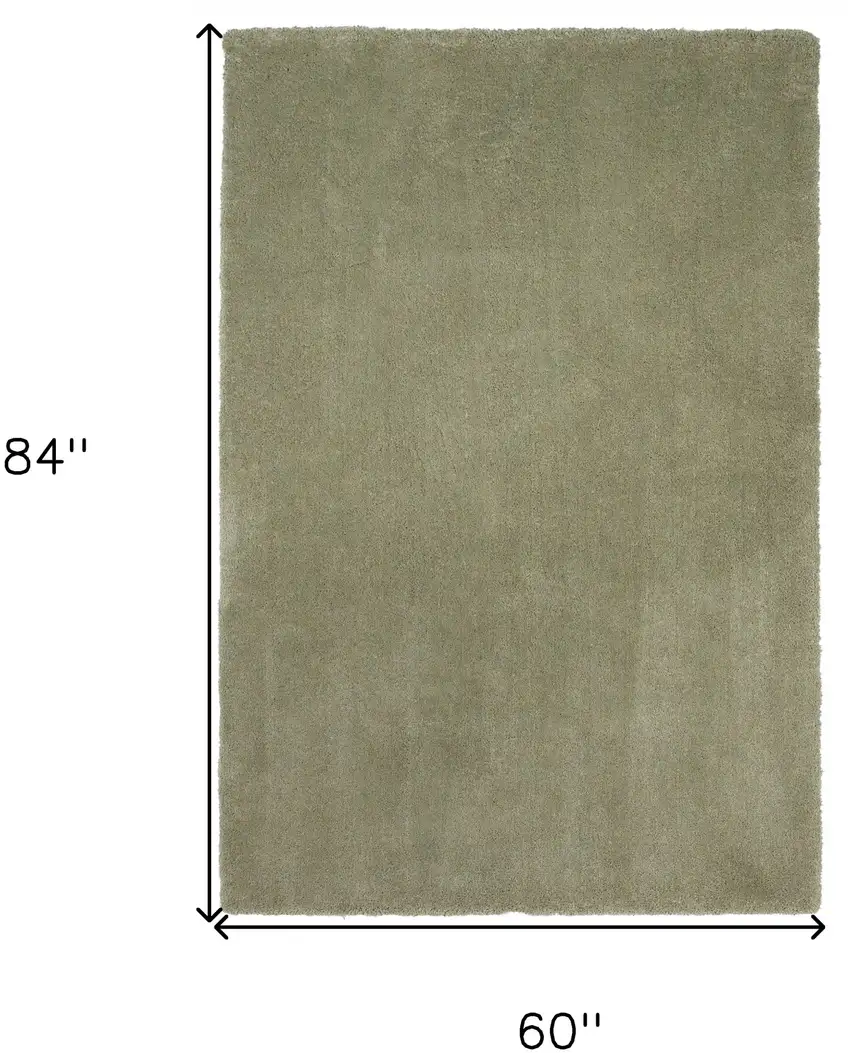 Sage Green Indoor Shag Rug Photo 3