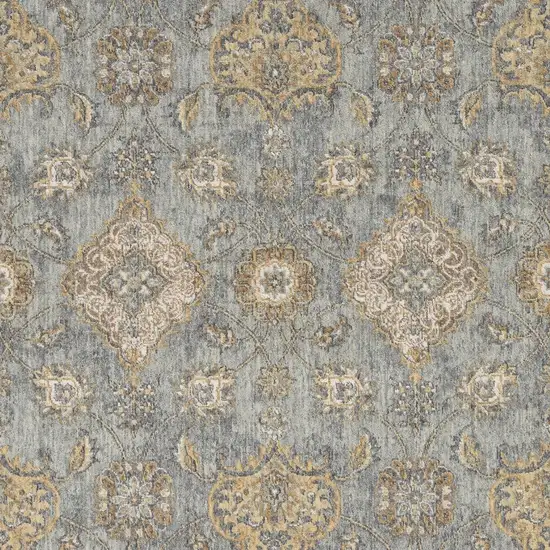 Sage Green Machine Woven Vintage Traditional Indoor Runner Rug Photo 2