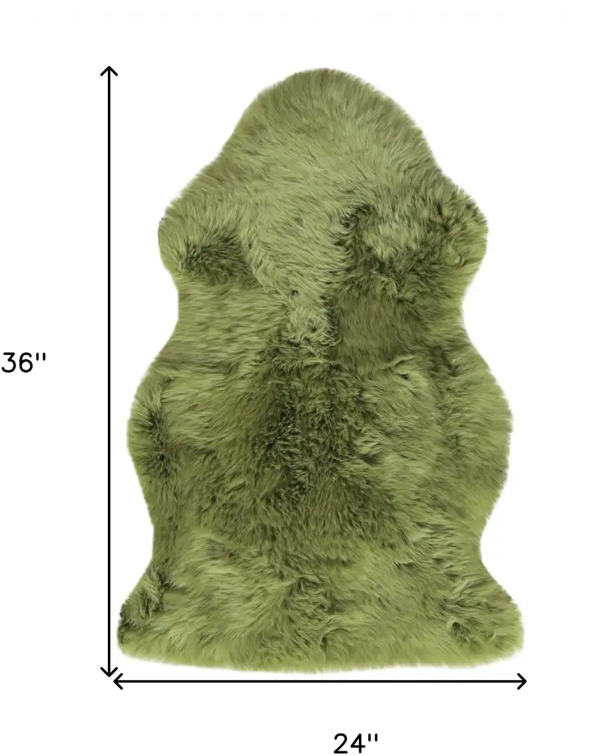 Sage Green New Zealand Natural  Sheepskin Rug Photo 7