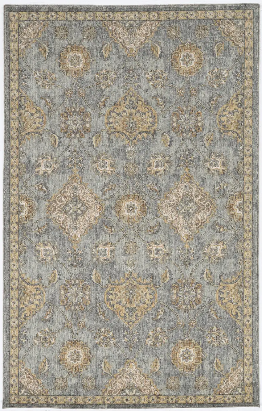 91 X 130 Sage Green Wool Rug Photo 1