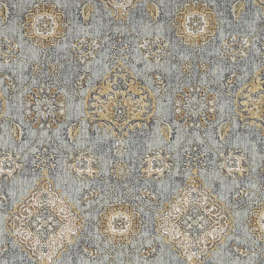 Gray and Ivory Wool Area Rug Photo 4