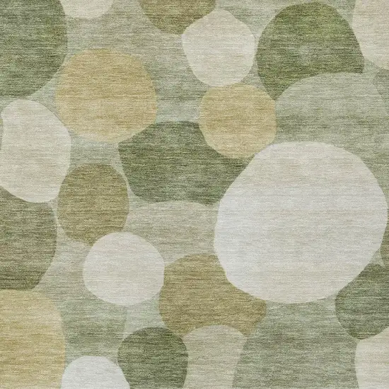 Sage Ivory And Beige Geometric Washable Indoor Outdoor Area Rug Photo 2