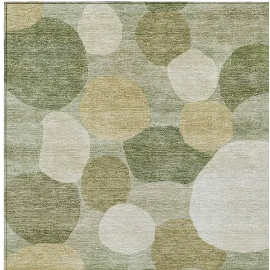 Sage Ivory And Beige Geometric Washable Indoor Outdoor Area Rug Photo 2