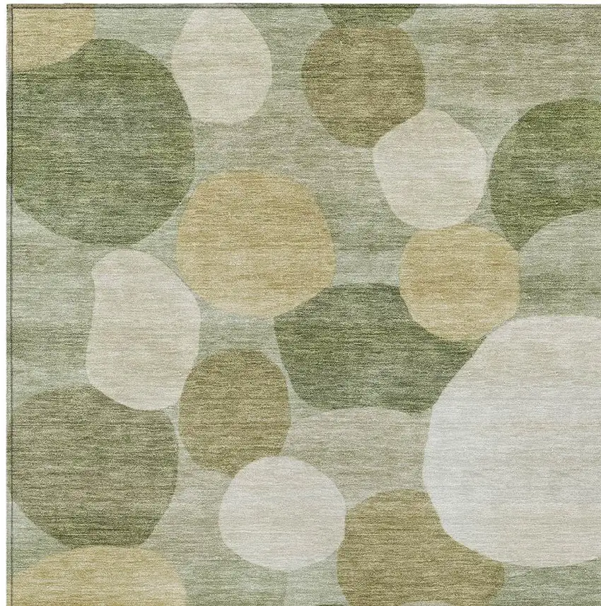 Sage Ivory And Beige Geometric Washable Indoor Outdoor Area Rug Photo 2