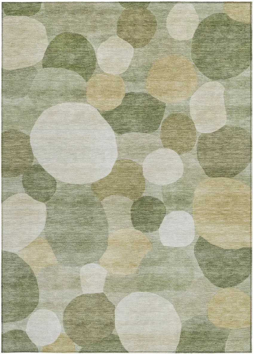 Sage Ivory And Beige Geometric Washable Indoor Outdoor Area Rug Photo 3