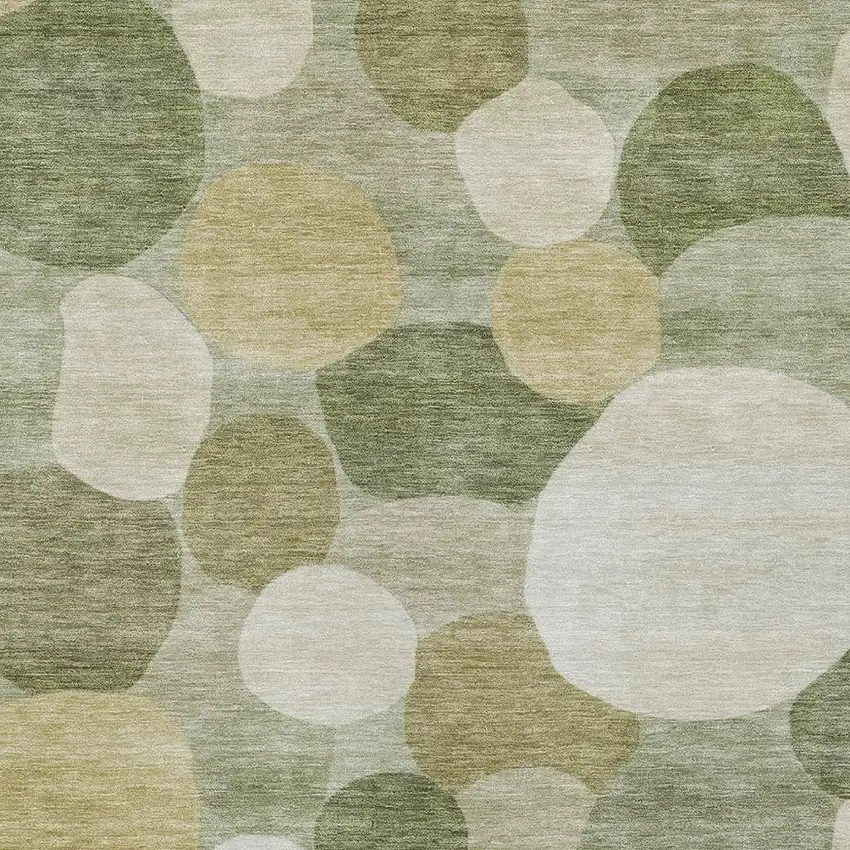 Sage Ivory And Beige Geometric Washable Indoor Outdoor Area Rug Photo 2