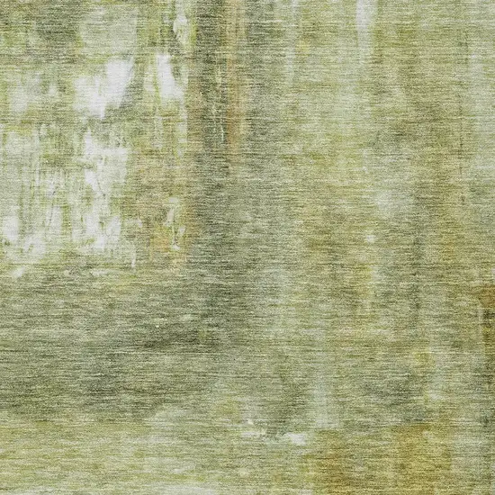 Sage Ivory And Brown Abstract Washable Indoor Outdoor Area Rug Photo 5