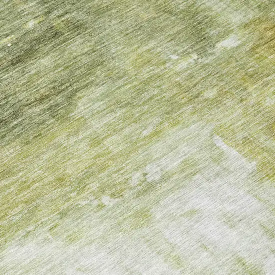 Sage Ivory And Brown Abstract Washable Indoor Outdoor Area Rug Photo 8