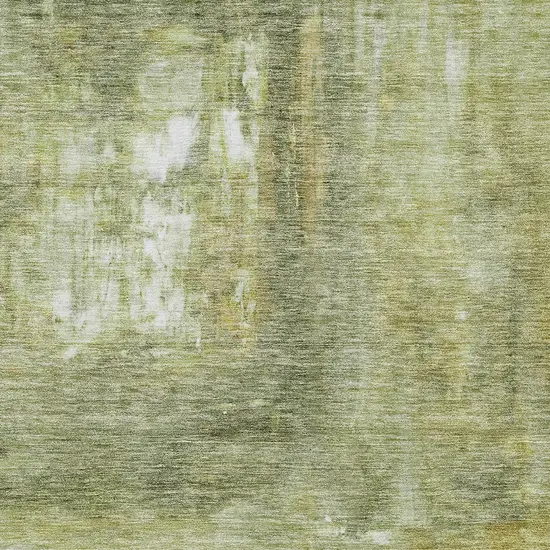 Sage Ivory And Brown Abstract Washable Indoor Outdoor Area Rug Photo 5