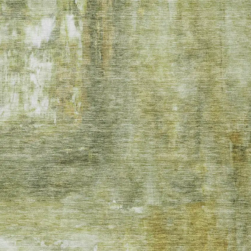 Sage Ivory And Brown Abstract Washable Indoor Outdoor Area Rug Photo 5