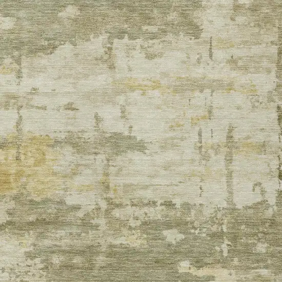 Sage Ivory And Gold Abstract Washable Indoor Outdoor Area Rug Photo 2