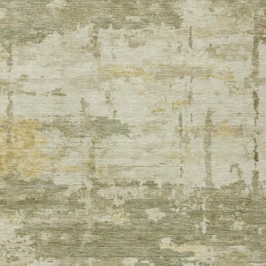 Sage Ivory And Gold Abstract Washable Indoor Outdoor Area Rug Photo 2