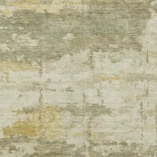 Sage Ivory And Gold Abstract Washable Indoor Outdoor Area Rug Photo 2
