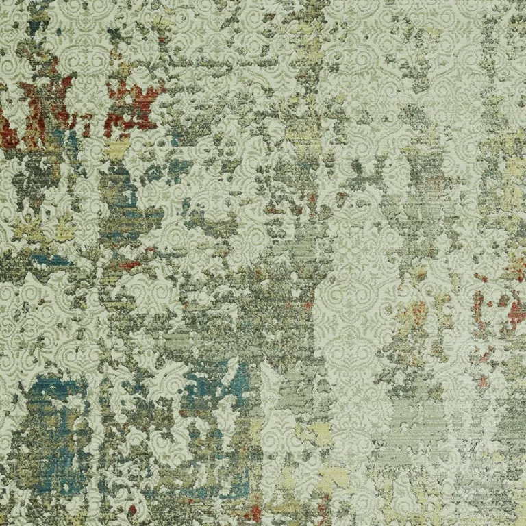Sage Ivory Weathered Vintage Area Rug Photo 2