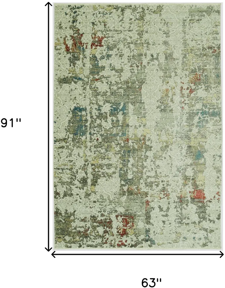 Sage Ivory Weathered Vintage Area Rug Photo 3