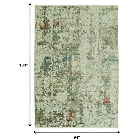 Ivory Abstract Area Rug Photo 3