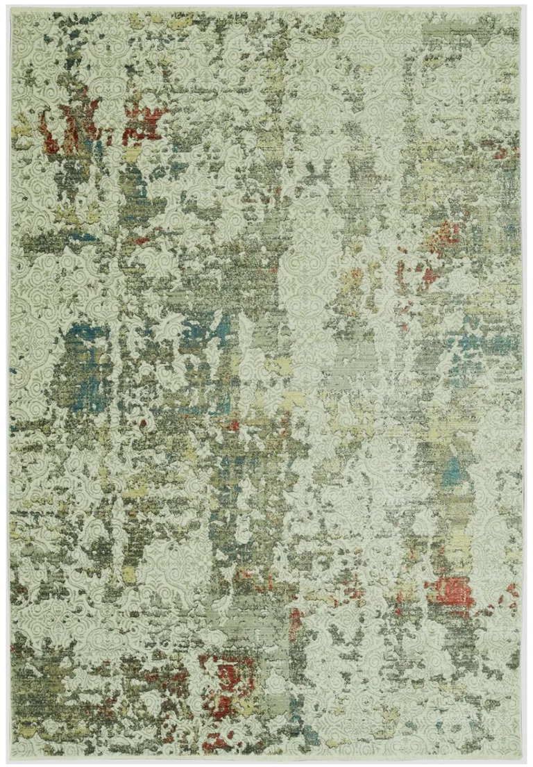 Sage Ivory Weathered Vintage Area Rug Photo 3
