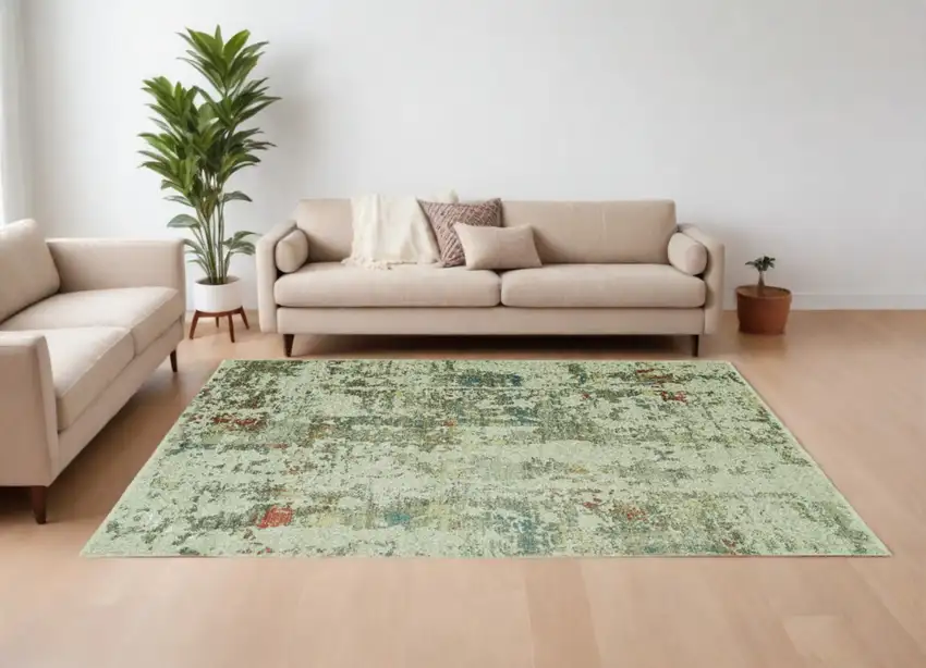Ivory Abstract Area Rug Photo 1