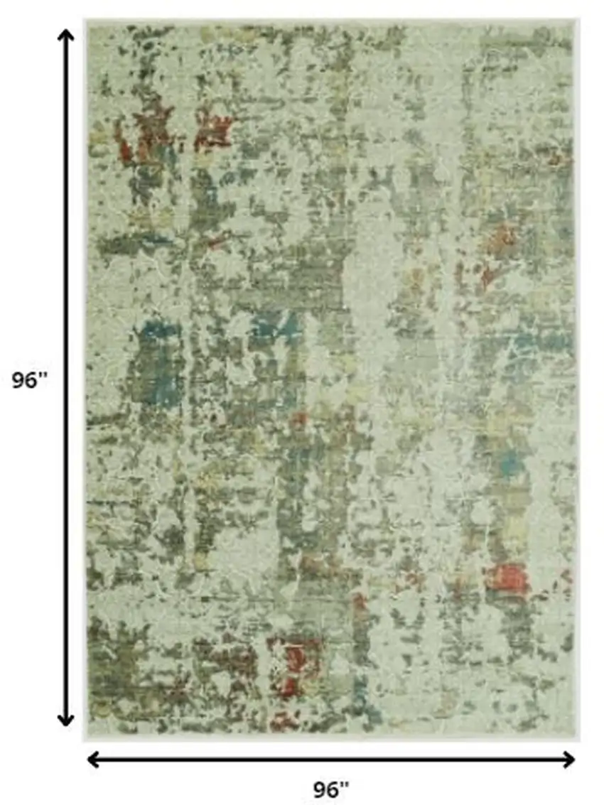 Sage Ivory Weathered Vintage Area Rug Photo 4