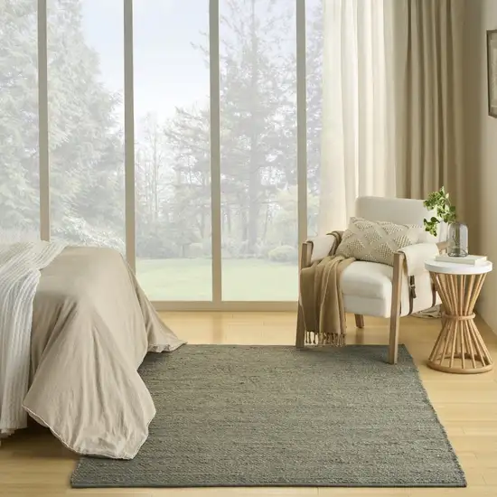 Sage Jute Flatweave Handmade Area Rug Photo 6