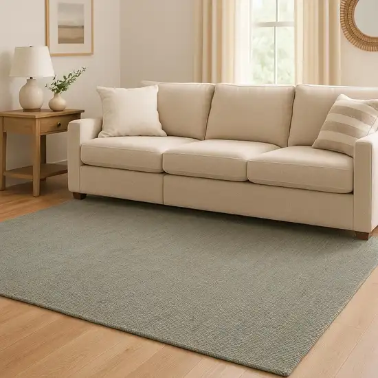 Sage Jute Flatweave Handmade Area Rug Photo 1