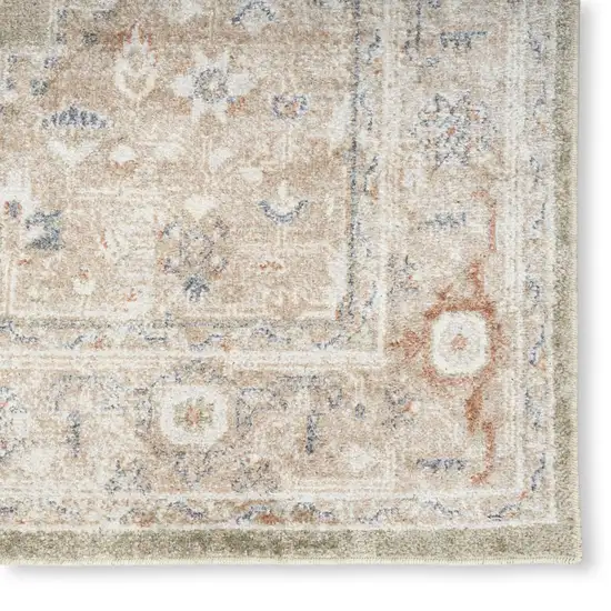Sage Oriental Power Loom Distressed Washable Area Rug Photo 6
