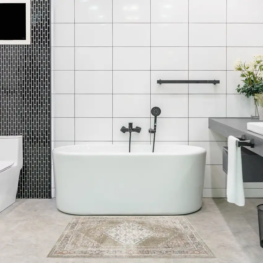 Sage Oriental Power Loom Distressed Washable Area Rug Photo 5