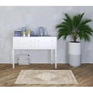 Photo of Sage Oriental Power Loom Distressed Washable Area Rug