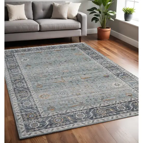 Sage Oriental Power Loom Stain Resistant Area Rug Photo 2