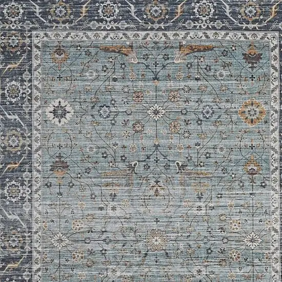 Sage Oriental Power Loom Stain Resistant Area Rug Photo 3