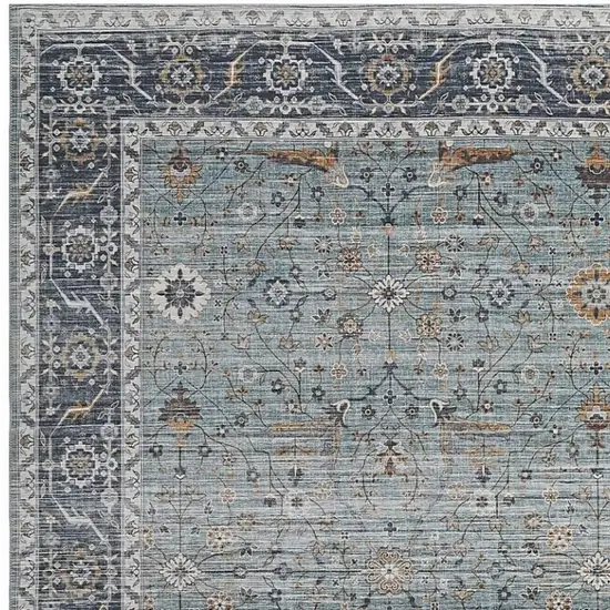 Sage Oriental Power Loom Stain Resistant Area Rug Photo 9
