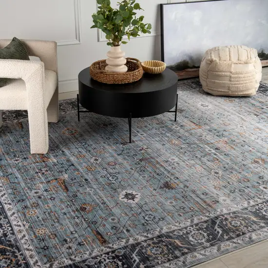 Sage Oriental Stain Resistant Area Rug Photo 5