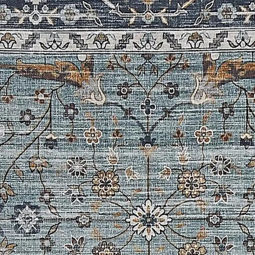 Sage Oriental Stain Resistant Area Rug Photo 1