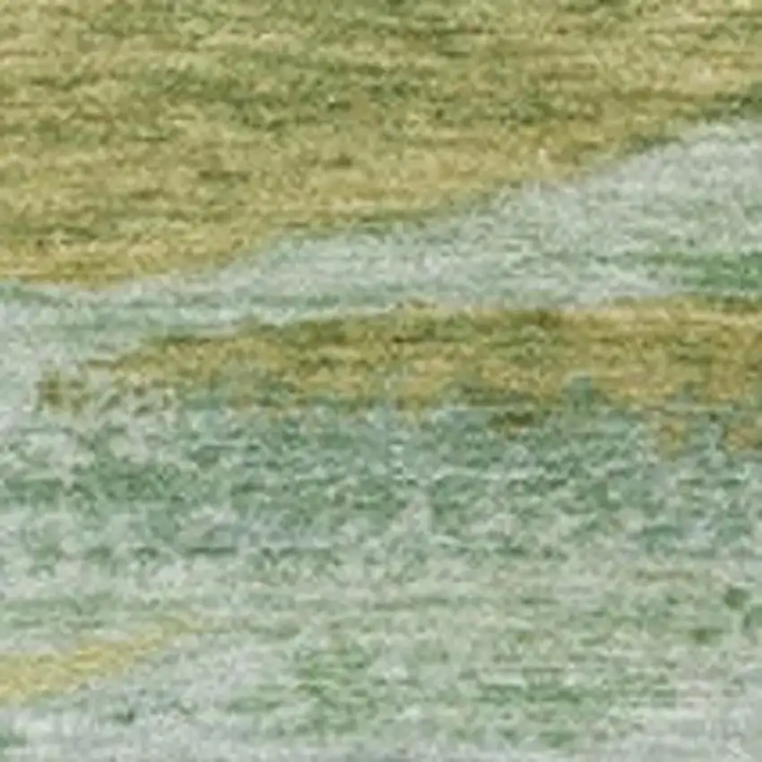 Sage Pale Aqua And Fern Green Abstract Washable Indoor Outdoor Area Rug Photo 3