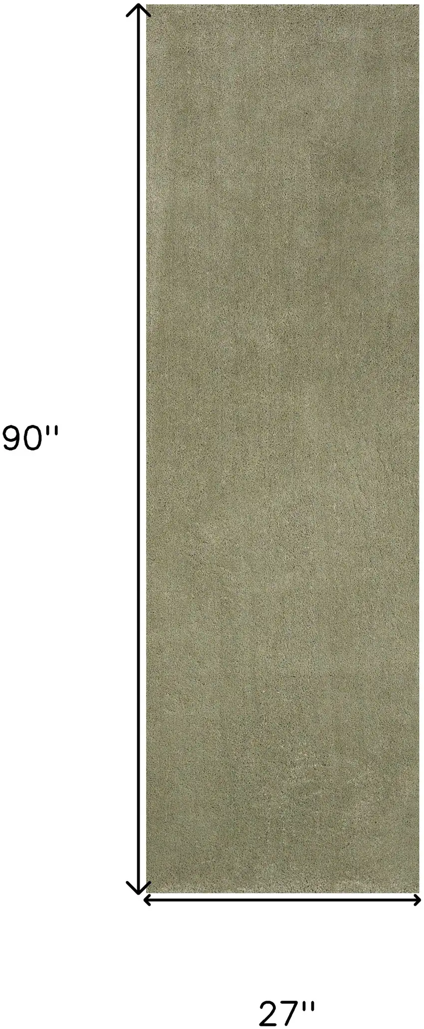 Sage Green Hand Woven Runner Rug Photo 3