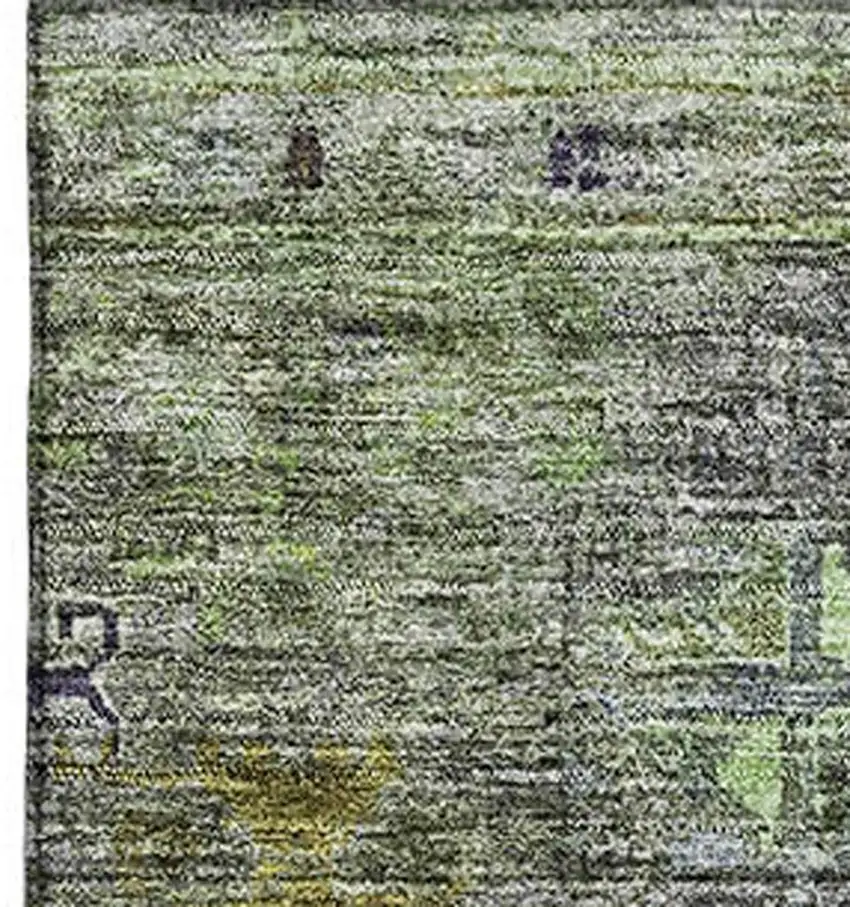 Sage Silver And Purple Tribal Washable Area Rug With UV Protection Photo 3