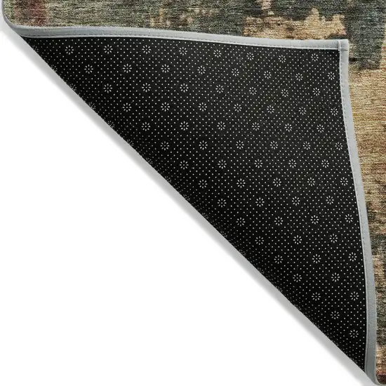 Sage Tan And Copper Abstract Washable Indoor Outdoor Area Rug Photo 4