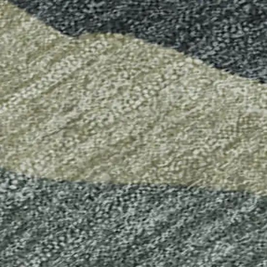 Sage Taupe And Beige Abstract Washable Area Rug With UV Protection Photo 7