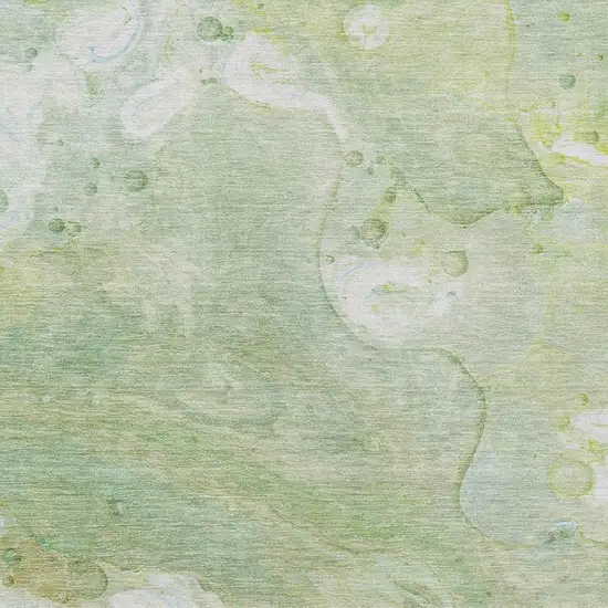 Sage Teal Blue And Ivory Abstract Washable Indoor Outdoor Area Rug Photo 4