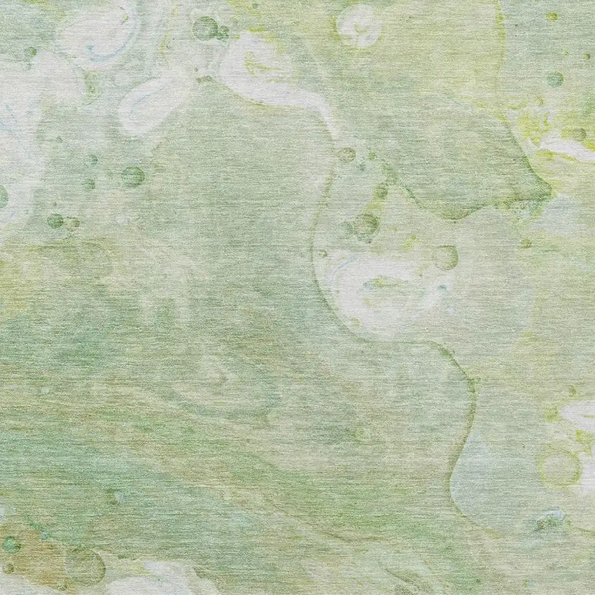 Sage Teal Blue And Ivory Abstract Washable Indoor Outdoor Area Rug Photo 4