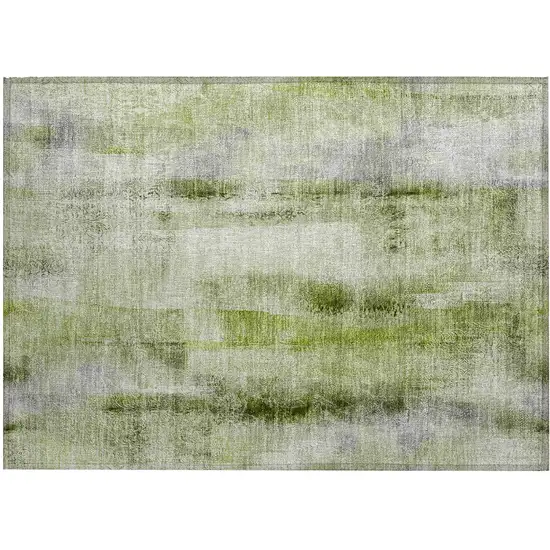 Sage Washable Non Skid Indoor Outdoor Area Rug Photo 2