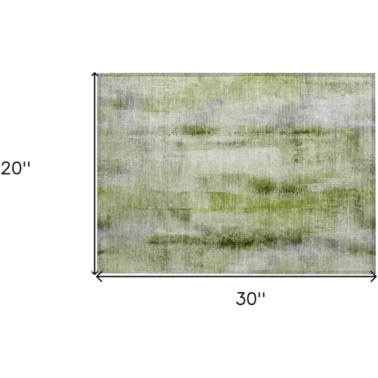Sage Washable Non Skid Indoor Outdoor Area Rug Photo 3